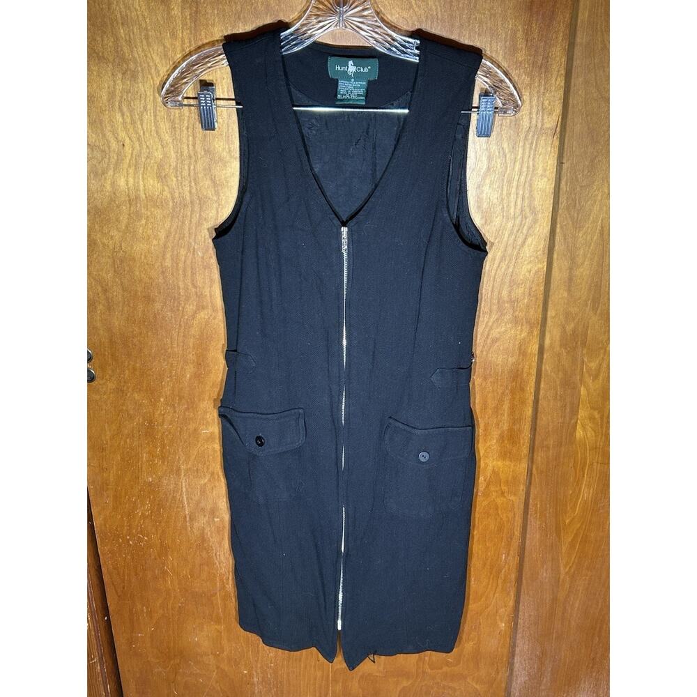 black sleeveless zip-front dress by Hunt Club Size 8